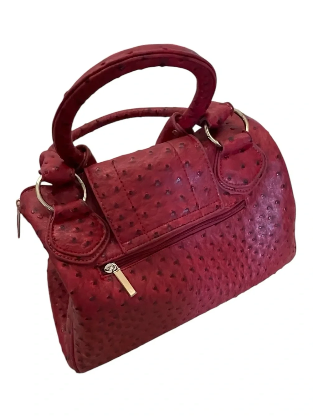 Charming Charlie - Faux Ostrich-Texture Satchel Handbag